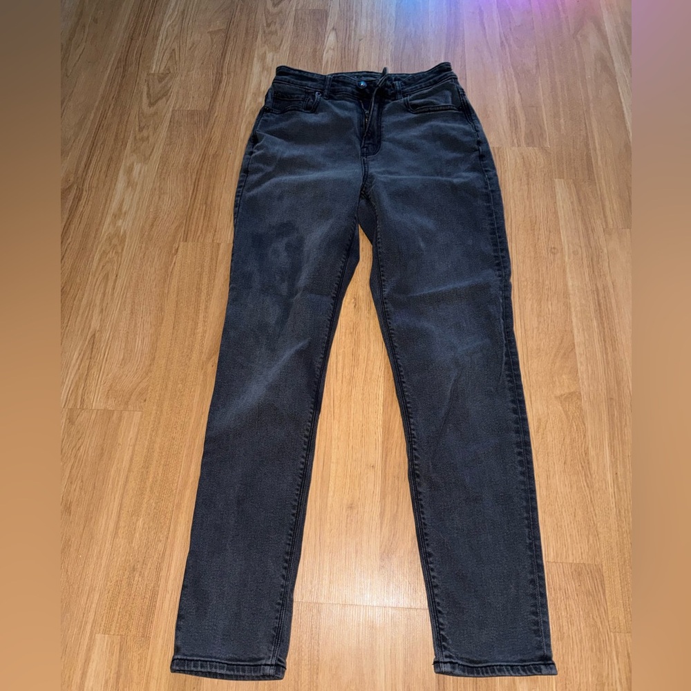 American Eagle Outfitters Dark Gray Women's Straight Leg Jeans
